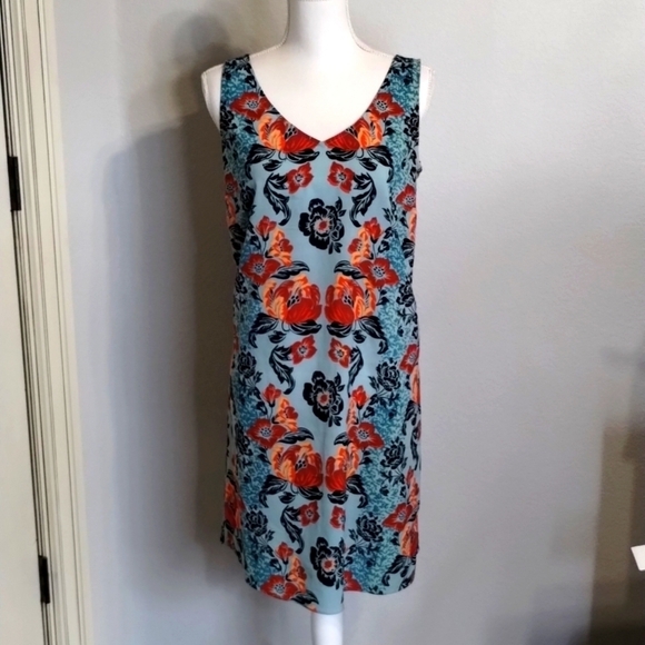 Cabi Maya size small Style 5400 Tropical Floral Tank Back Knot Dress - Picture 2 of 8